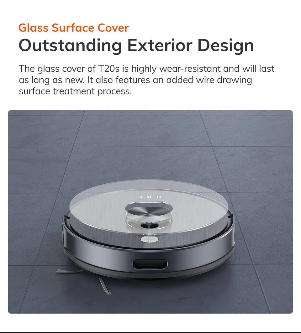 ILIFE T20S Robot Vacuum, 5000Pa, Auto Empty, Wet/Dry Mop