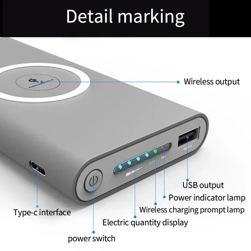200,000mAh Magnetic Wireless Power Bank for iPhone, Samsung, Xiaomi